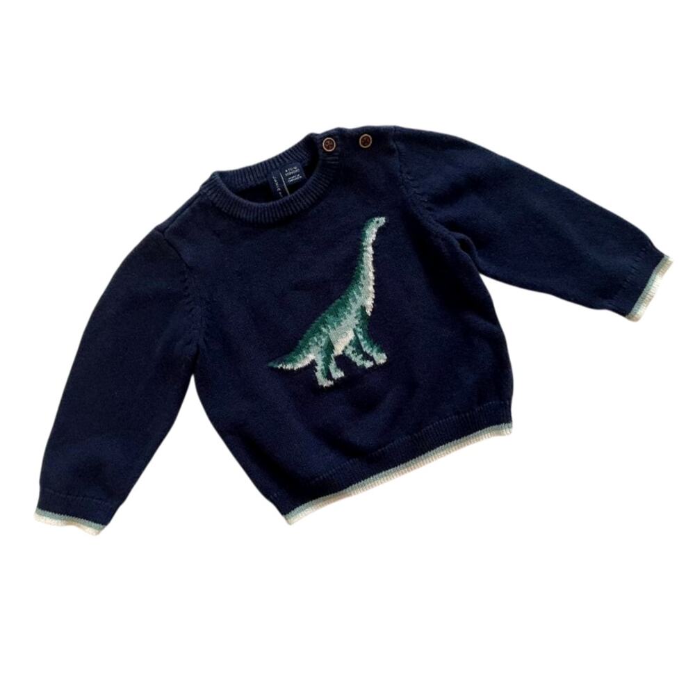 Janie and Jack Pullover "The Dinosaur Baby Sweater" Size 6-12 Months
